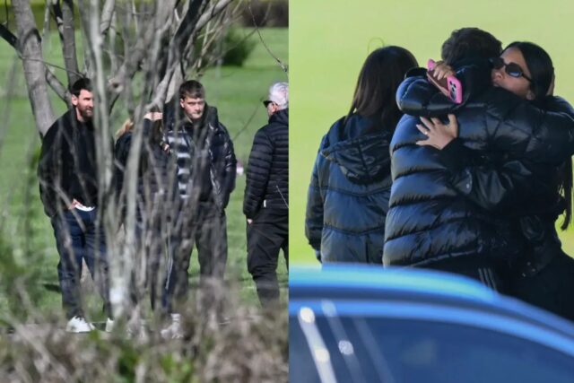 Entre flores y mensajes, Rosario arropa a Messi tras la muerte de su padre