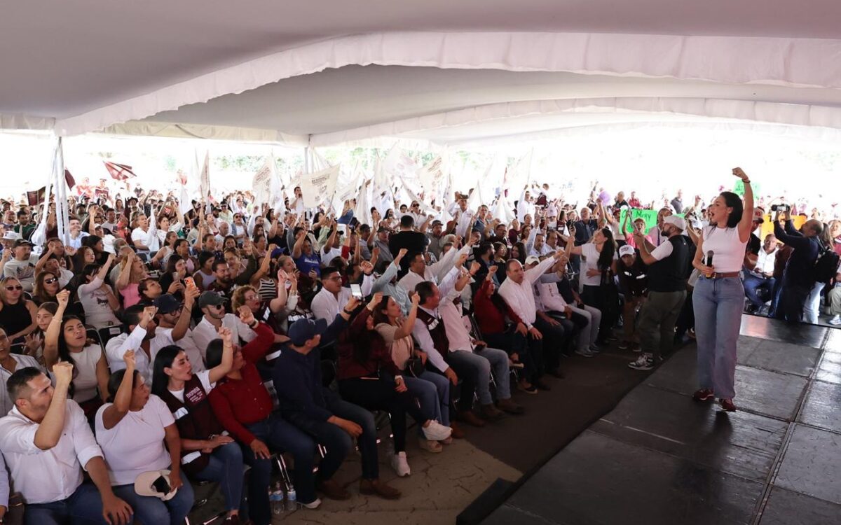 Asamblea multitudinaria de militantes y simpatizantes de Morena en apoyo a Claudia Sheinbaum